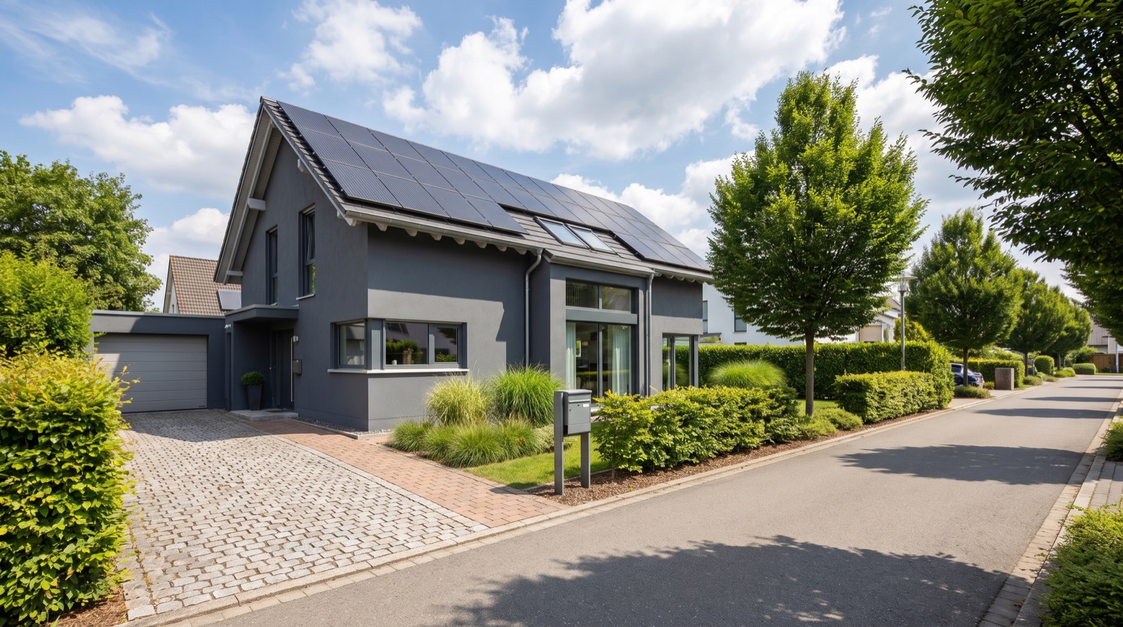 Einfamilienhaus in Frankfurt mit vollflächiger Photovoltaikanlage